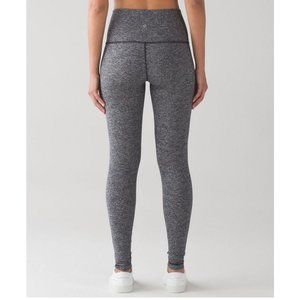 Lululemon Wunder Under Pant (Hi-Rise) *31" Heathered Black Gray Women's Size 4
